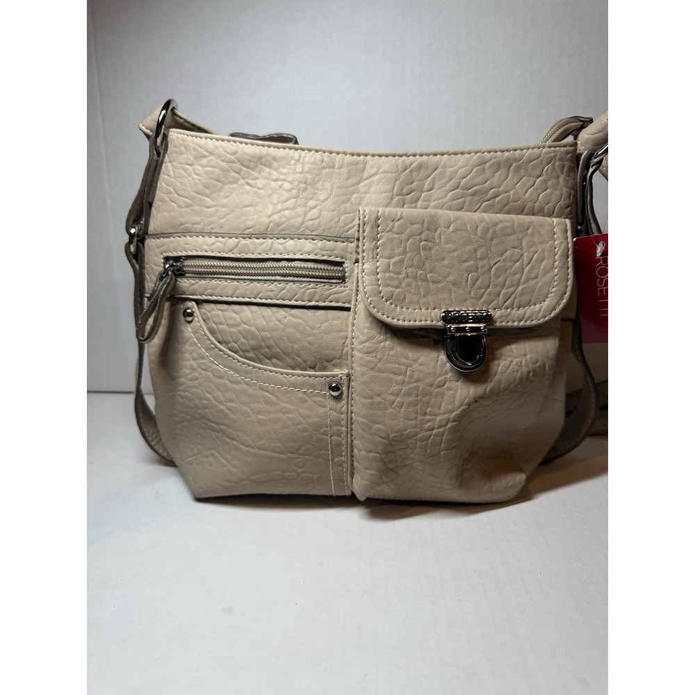 Rosetti Triple Play Rudy Mini Crossbody Bag Cremini Reptile Embossed Textured‎